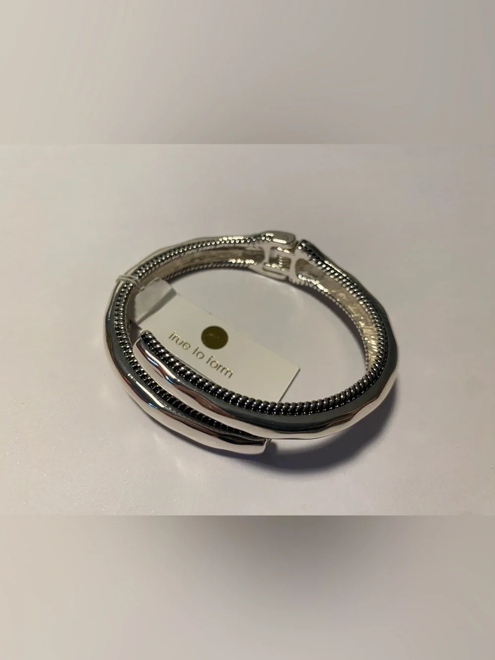 True To Form Chrome Silver Bracelet NWT Brand New Gorgeous!